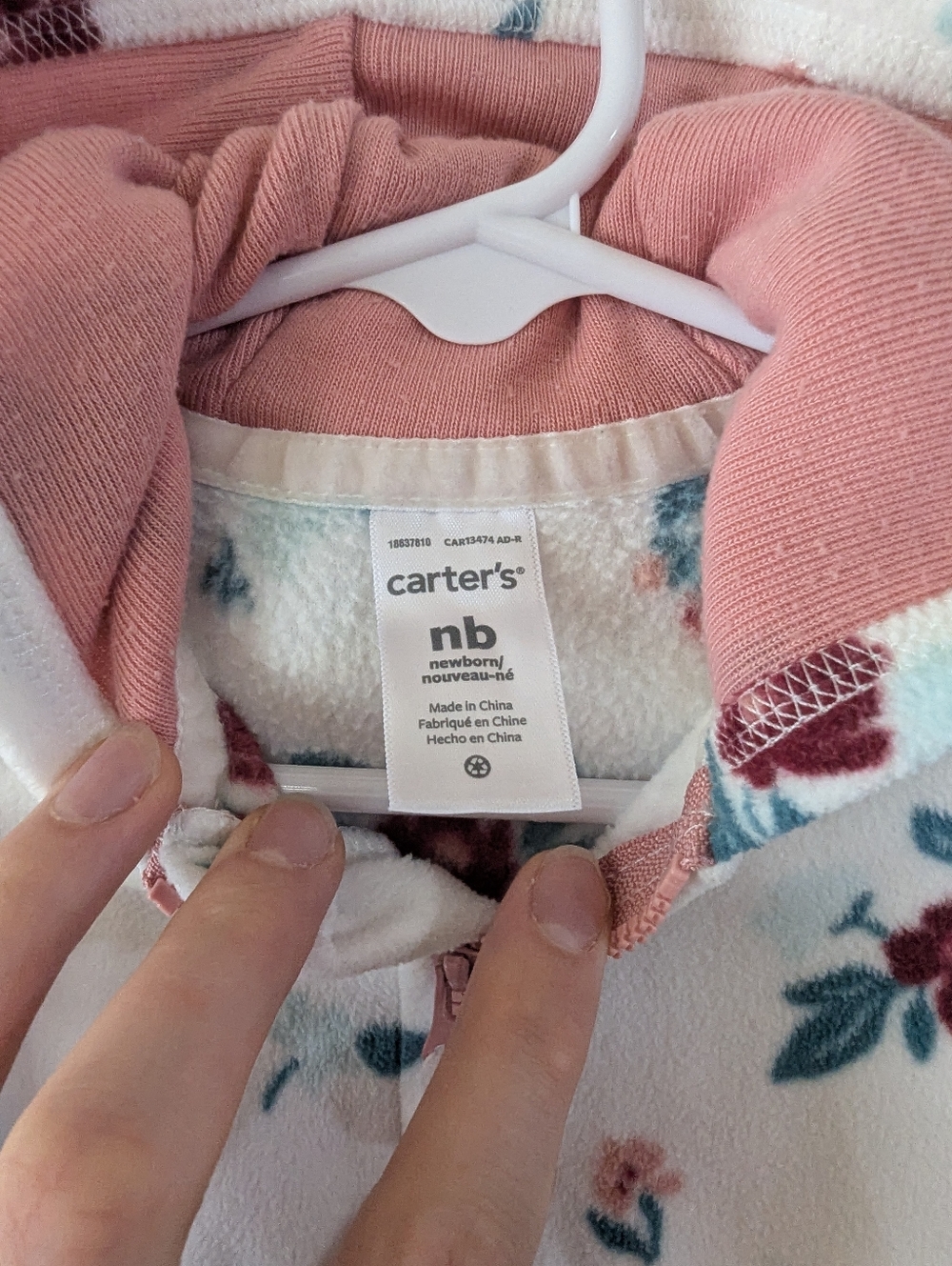 Floral Fleece Bodysuit - Picture 2 of 4